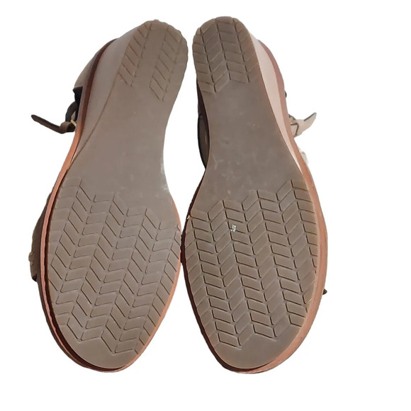 Naked Feet‎ Crux Leather Suede Strappy Wedge Sandals - Picture 14 of 16